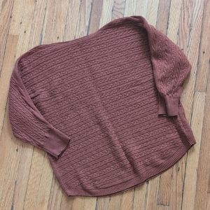 3 for $30: Women's Cable Knit Sweater - Brown/Rust - Size Medium